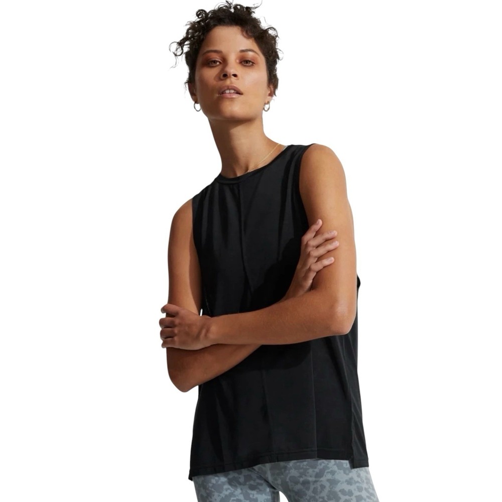 Varley Mariposa Tank Top XXS Black Lightweight Minimalist Chic Neutral Capsule